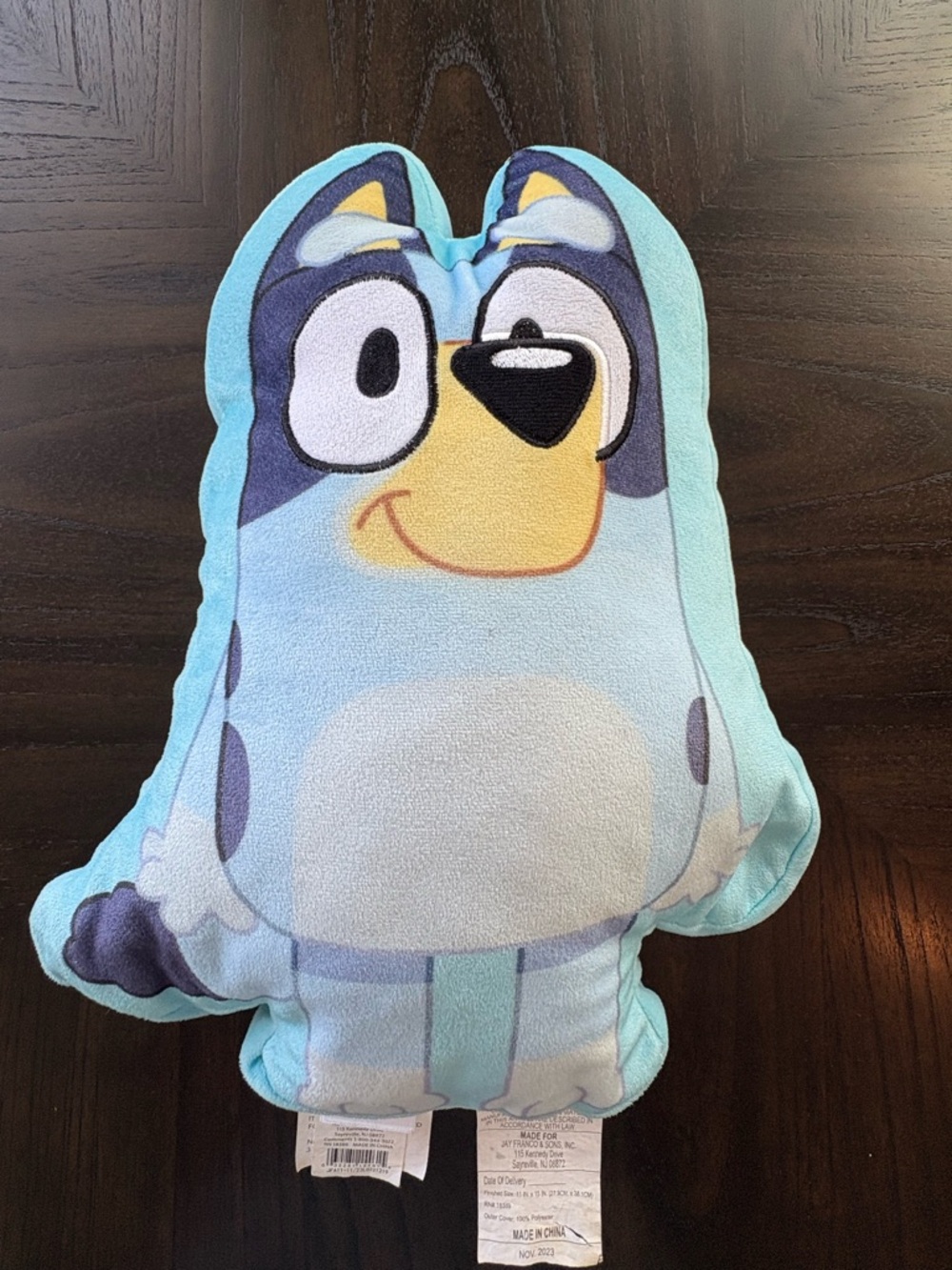 Bluey Plush Pillow Character Soft Kids Toy Blue Dog Cute